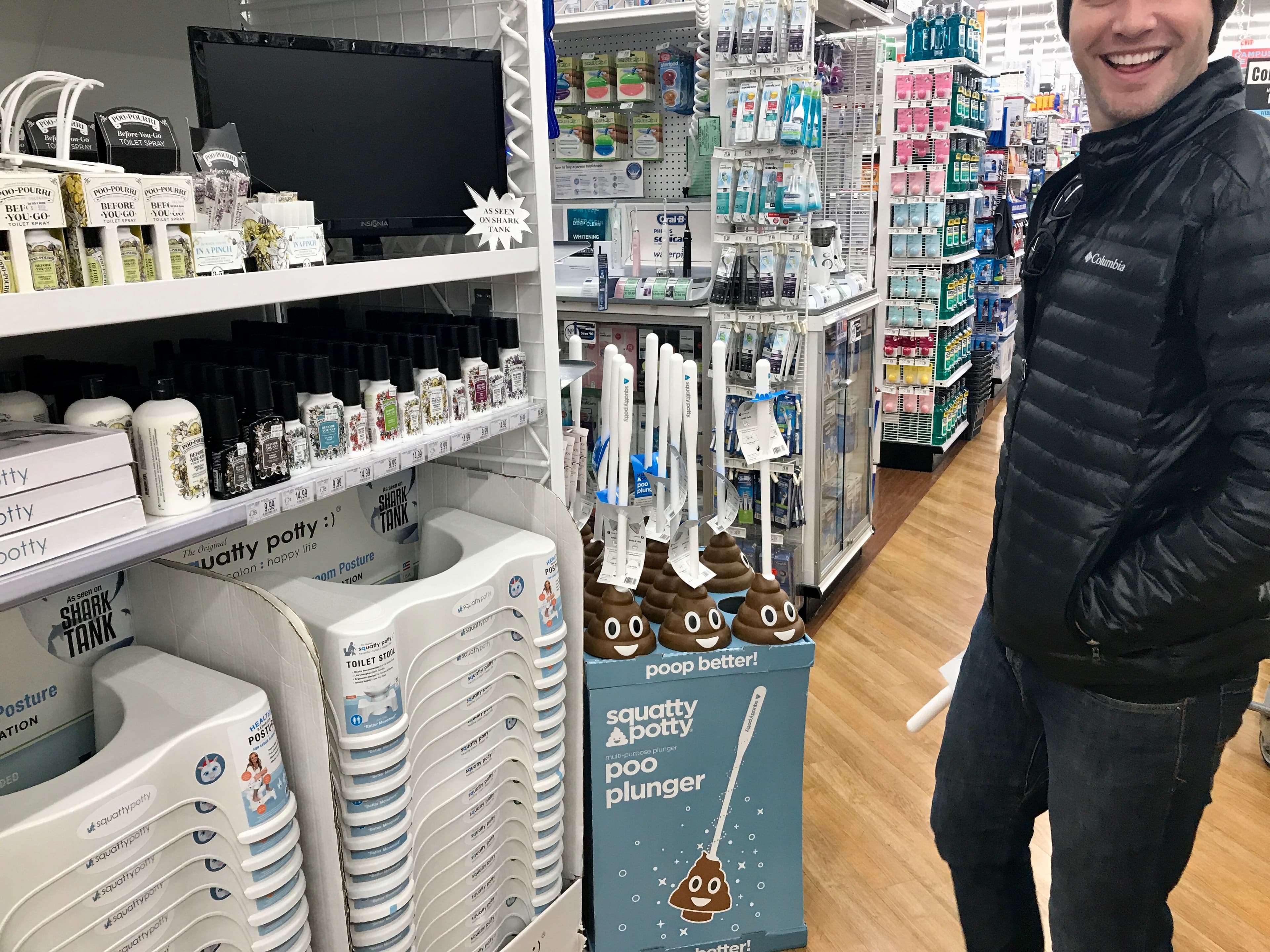 The PooPlunger floor display from an earlier licensed retail run